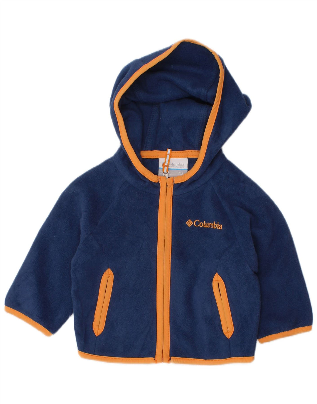 COLUMBIA Chaqueta polar con capucha para bebé niño 3-6 meses Azul marino Colorblock