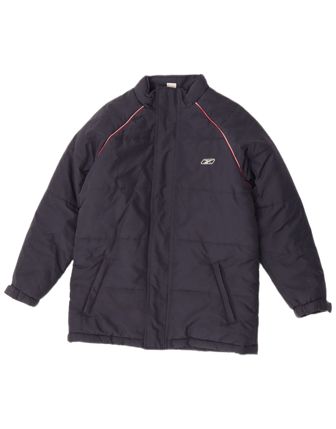 Reebok Chaqueta acolchada con capucha para niños 13-14 años XL Azul marino Poliéster
