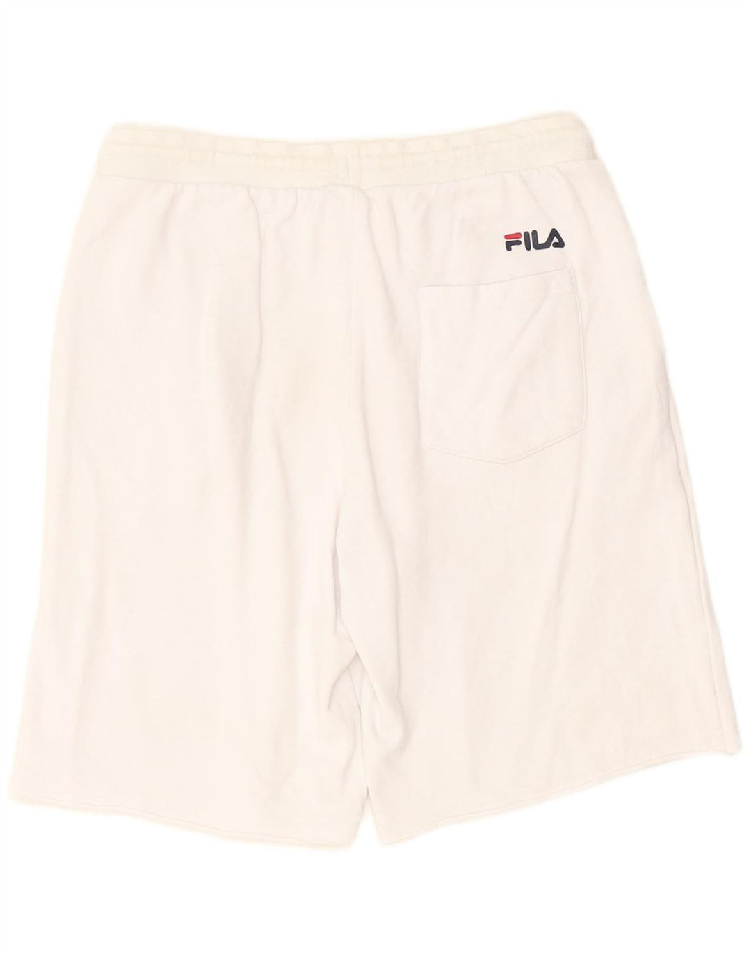 FILA Womens Graphic Sport Shorts UK 14 Large  White