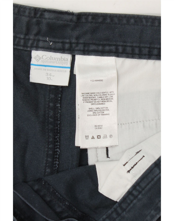 Columbia Shorts cargo para hombre W34 Large Algodón azul marino