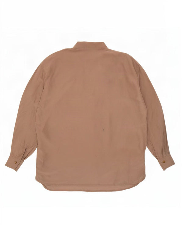 Camisa vintage de gran tamaño para mujer IT 44 Beige medio