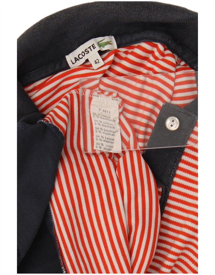 LACOSTE Polo de mujer talla 42 Algodón de rayas rojas grande