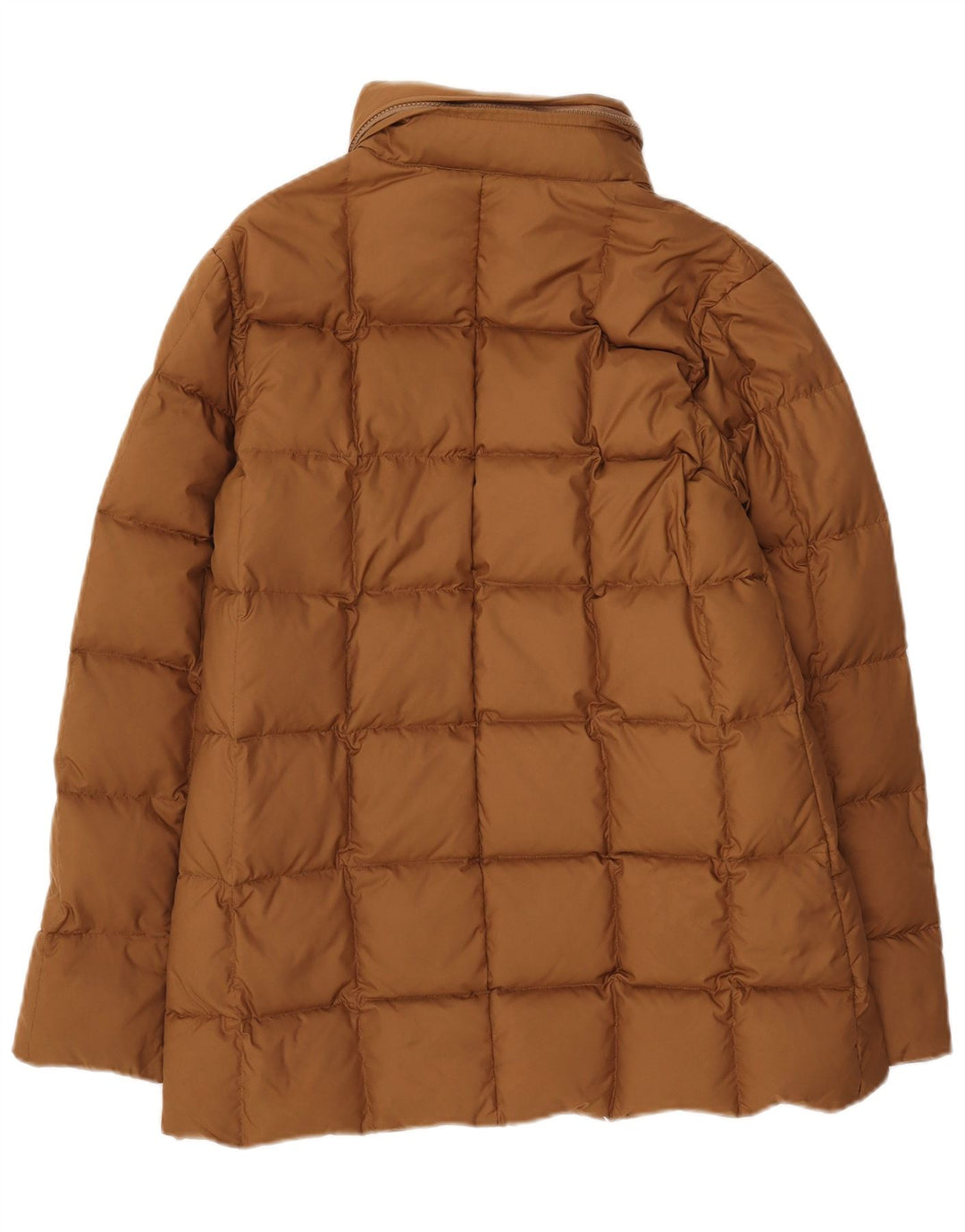 Alberto Aspesi Chaqueta acolchada con capucha para mujer UK 44 Poliéster marrón medio