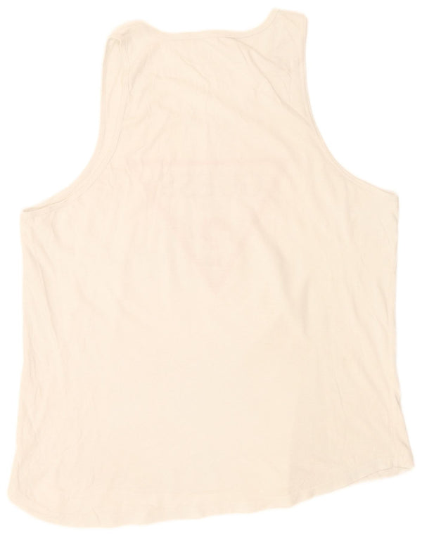 Guess Hombre Gráfico Chaleco Top Grande Blanco
