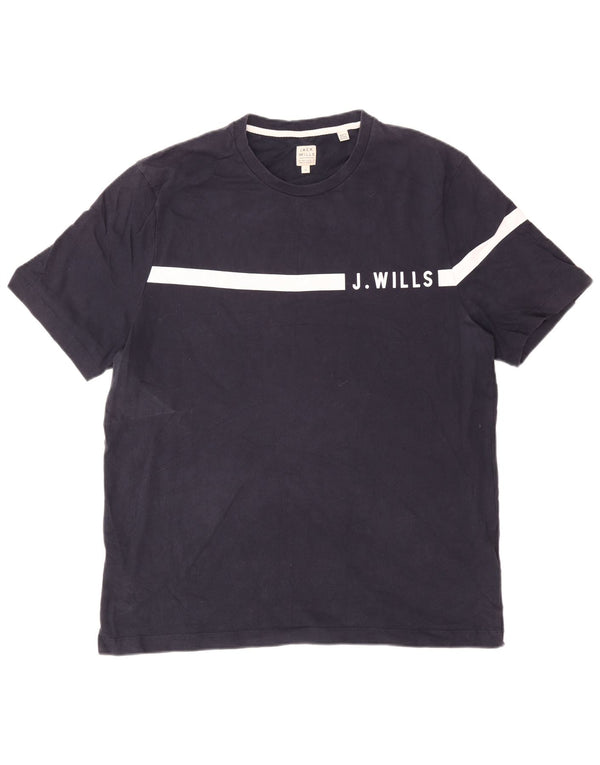 Jack Wills Camiseta Hombre Top XL Azul Marino Algodón