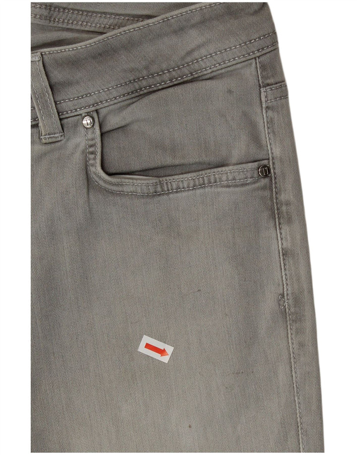TRUSSARDI Womens Straight Jeans W28 L30 Grey Cotton