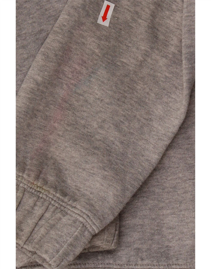 ADIDAS Womens Graphic Hoodie Jumper UK 8 Small Grey Polyester Vintage Adidas and Second-Hand Adidas from Messina Hembry 