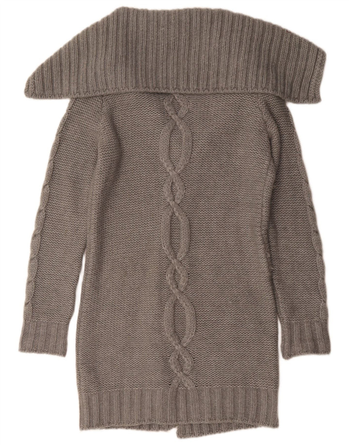Murphy & Nye Suéter tipo cárdigan largo para mujer UK 46 Grande Gris