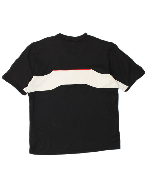 ADIDAS Hombre Camiseta Top Medium Negro Colorblock Poliéster