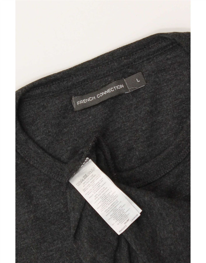 French Connection - Camiseta para hombre, talla grande, algodón gris