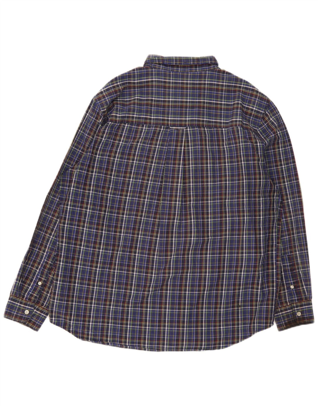 Chaps Camisa de fácil cuidado para hombre XL Algodón a cuadros azules