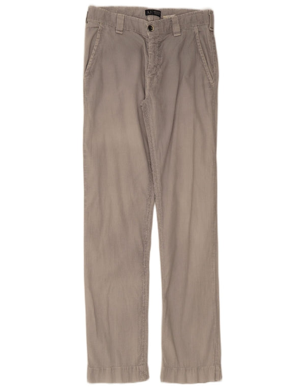 Armani Pantalones chinos rectos para hombre EU 46 Small W30 L32 Gris