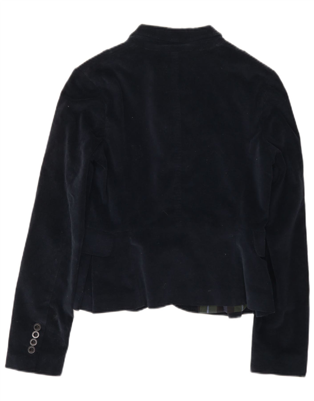 Gant Chaqueta Blazer de Terciopelo con 3 Botones para Mujer UK 10 Small Azul Marino Algodón