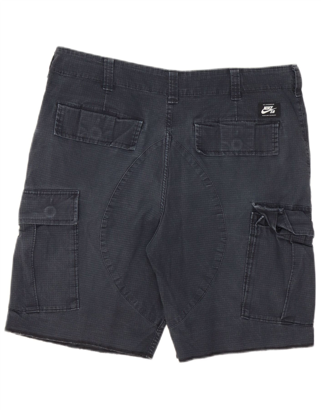 Pantalones cortos tipo cargo Nike para hombre medianos W32 de algodón a cuadros grises
