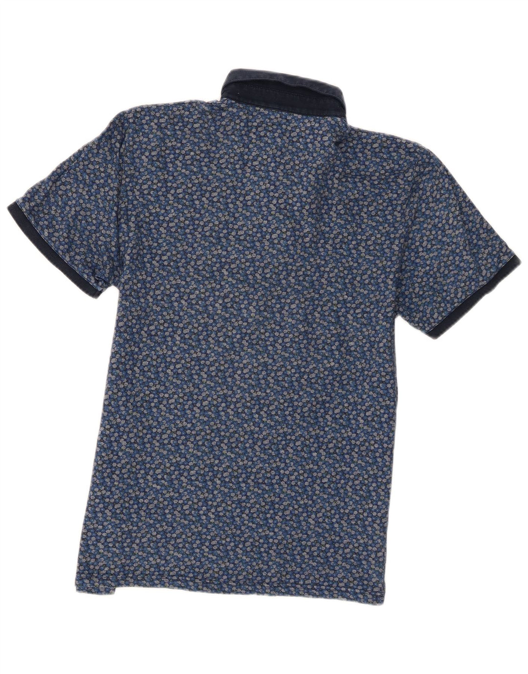 Ted Baker Polo para hombre talla 4 grande algodón floral azul