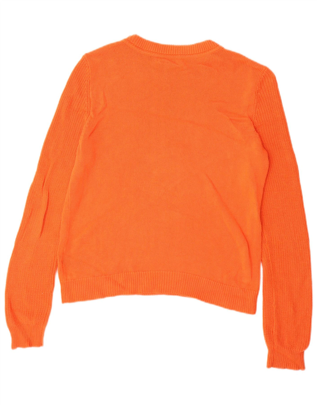 Ralph Lauren suéter de cuello redondo para mujer Reino Unido 14 algodón naranja medio