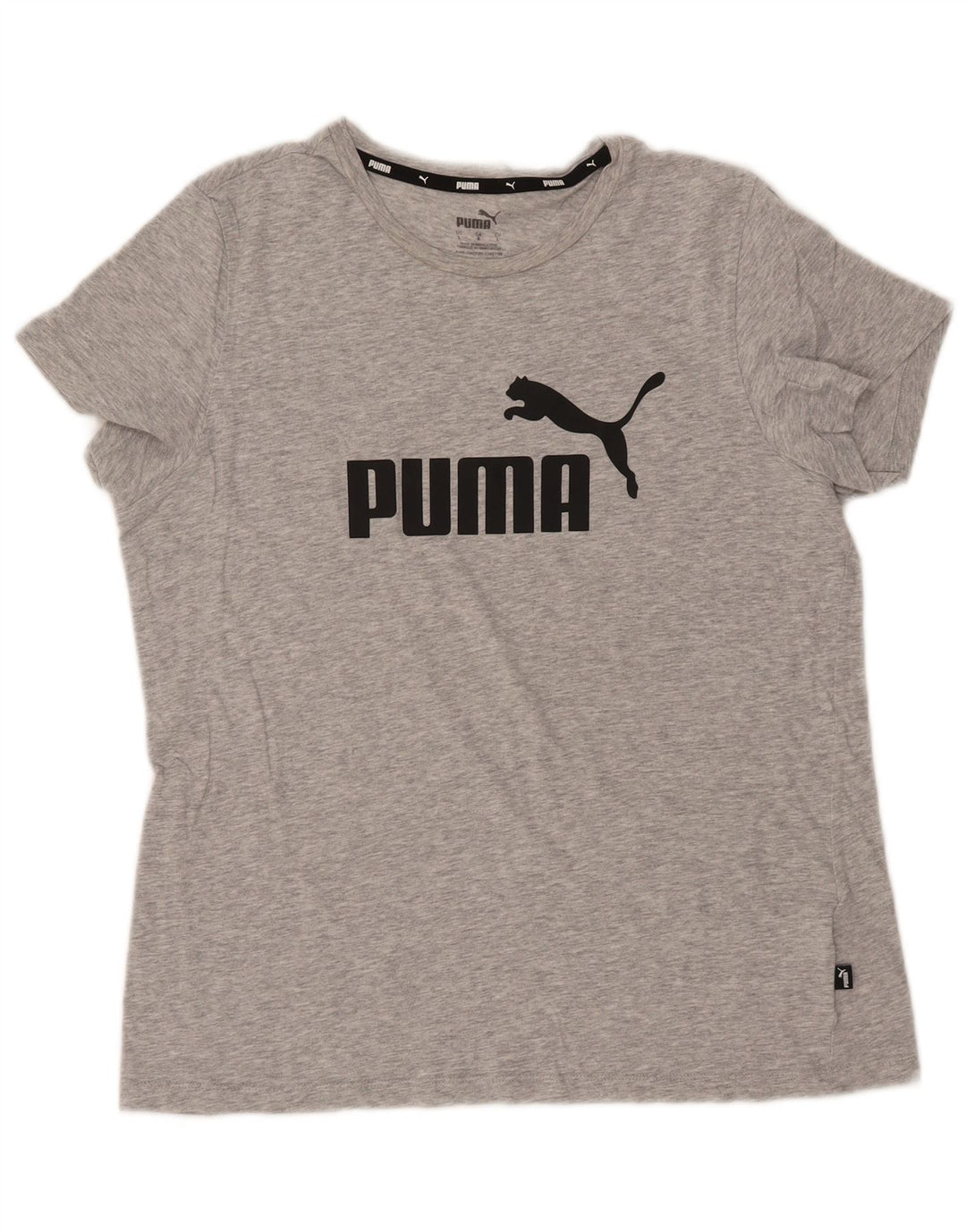 PUMA Camiseta gráfica para mujer Top UK 46 Large Grey Cotton