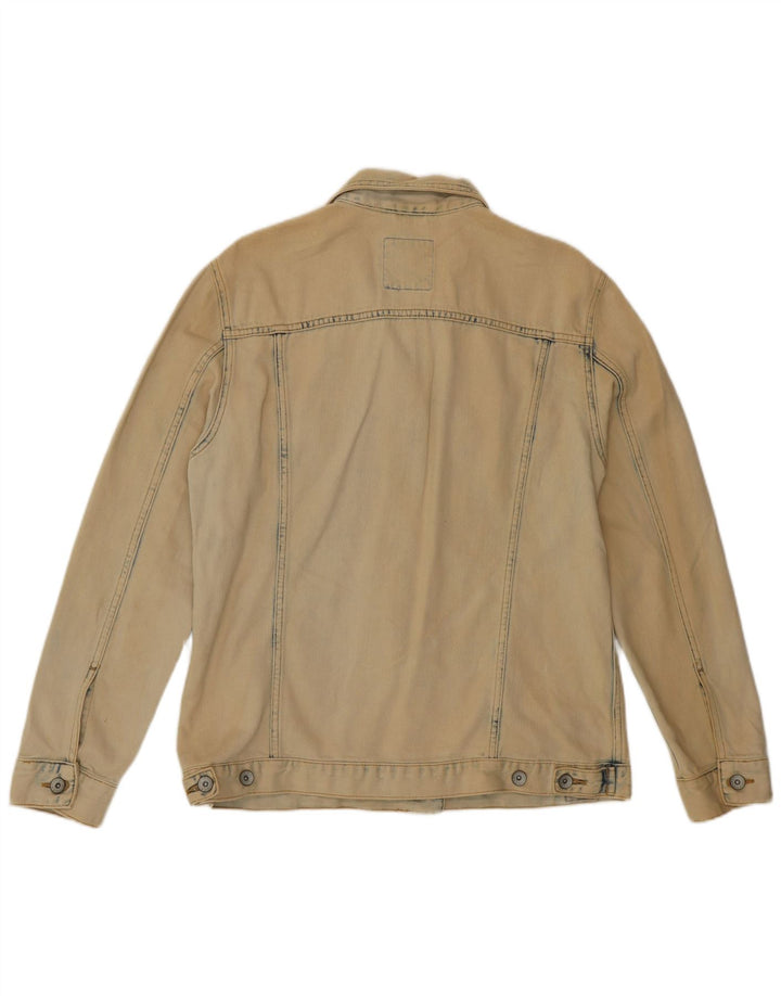SUPERDRY Chaqueta vaquera para mujer UK 10 Small Beige Cotton