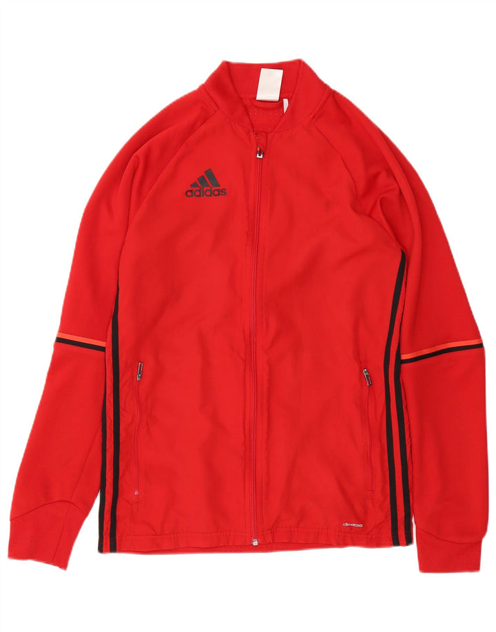 Adidas Mens Climacool Chándal Top Chaqueta Pequeña Poliéster Rojo