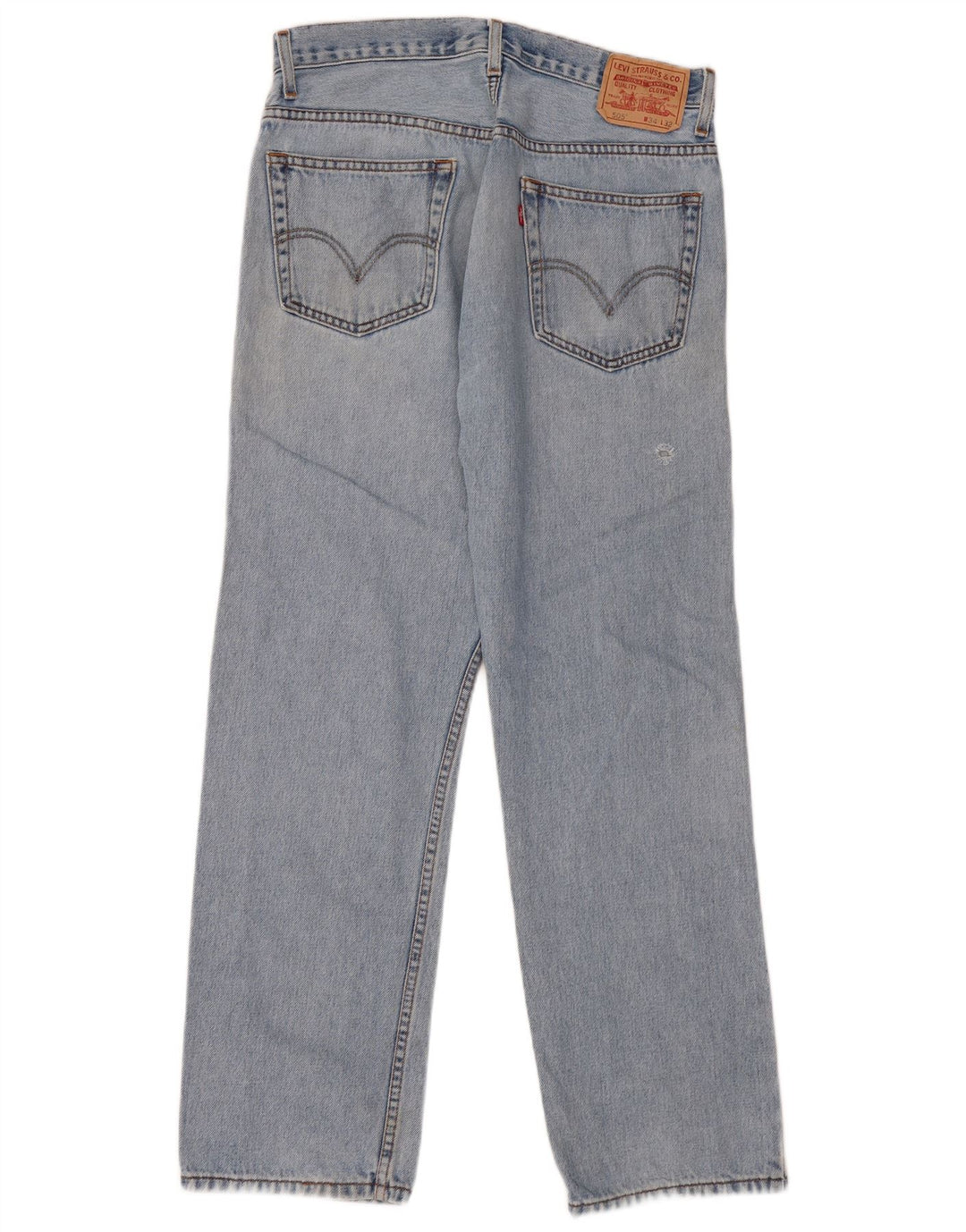 LEVI'S Jeans rectos de ajuste regular 505 para hombre W34 L32 Algodón azul