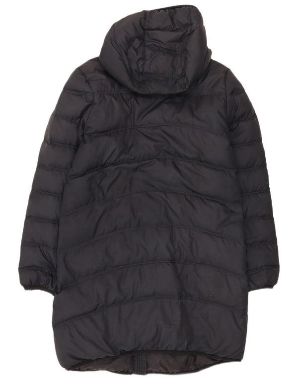 Nike Abrigo acolchado con capucha de gran tamaño para mujer UK 10 Small Azul marino Poliéster