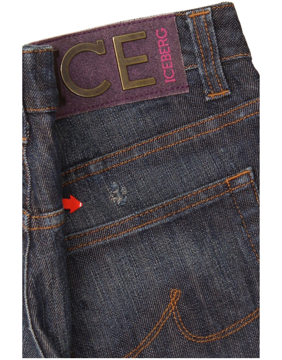 Iceberg Vaqueros Slim Mujer W32 L32 Azul Marino Algodón