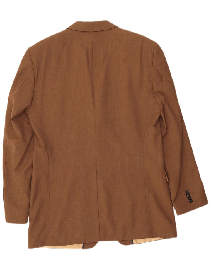 TOMMY HILFIGER Chaqueta tipo blazer de 3 botones para hombre UK 38 Lana marrón medio