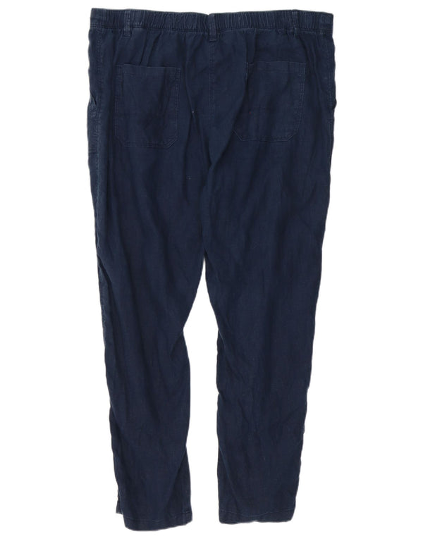 Marks & Spencer Pantalones chinos ajustados para mujer UK 40 Large W38 L27 Azul marino