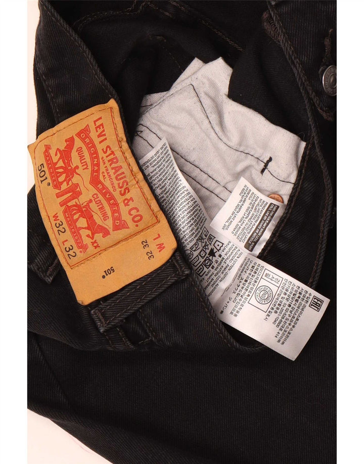 Levi's Jeans rectos 501 para hombre W32 L32 Algodón negro