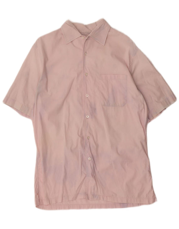 Camisa HUGO BOSS Hombre Manga Corta Algodón Rosa Medio