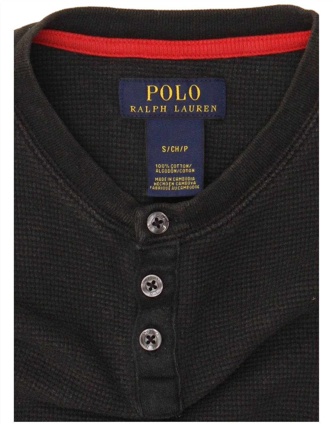 Polo Ralph Lauren - Camiseta para hombre, talla pequeña, algodón negro