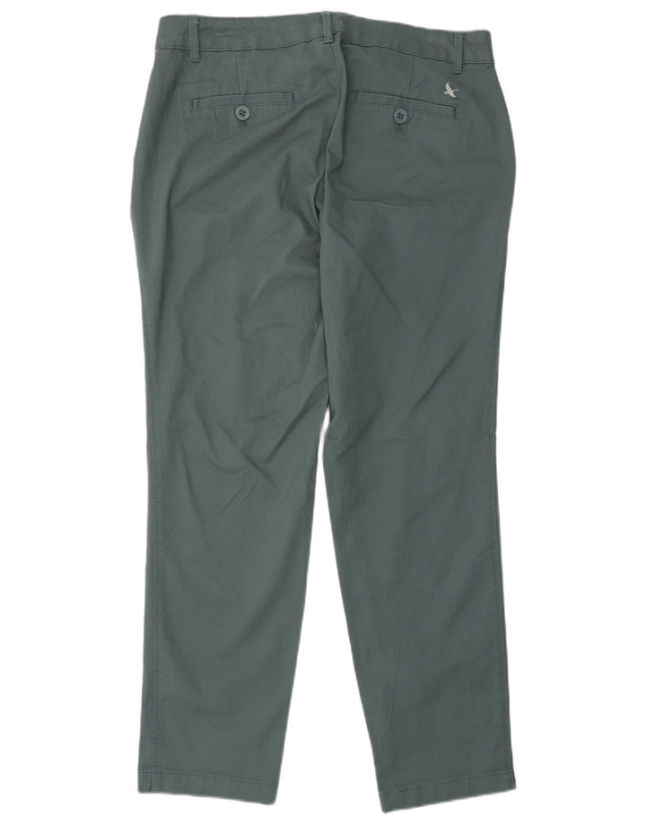 EDDIE BAUER Pantalones chinos delgados para mujer US 6 Medium W32 L29 Algodón verde