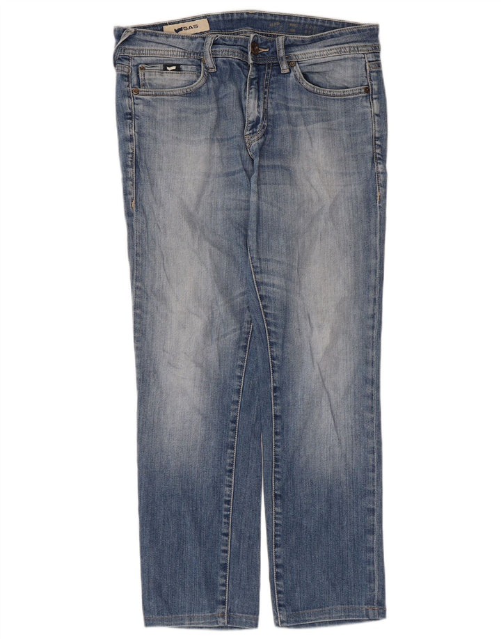 Vaqueros Recto Mujer Gas W33 L27 Algodón Azul