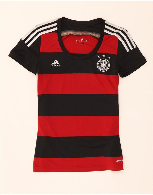 Adidas Mujer Deutscher Fussball Bund Camiseta Top UK 8/10 Small Negro