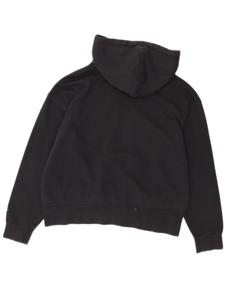 NIKE Sudadera con capucha gráfica para hombre, jersey de algodón negro mediano