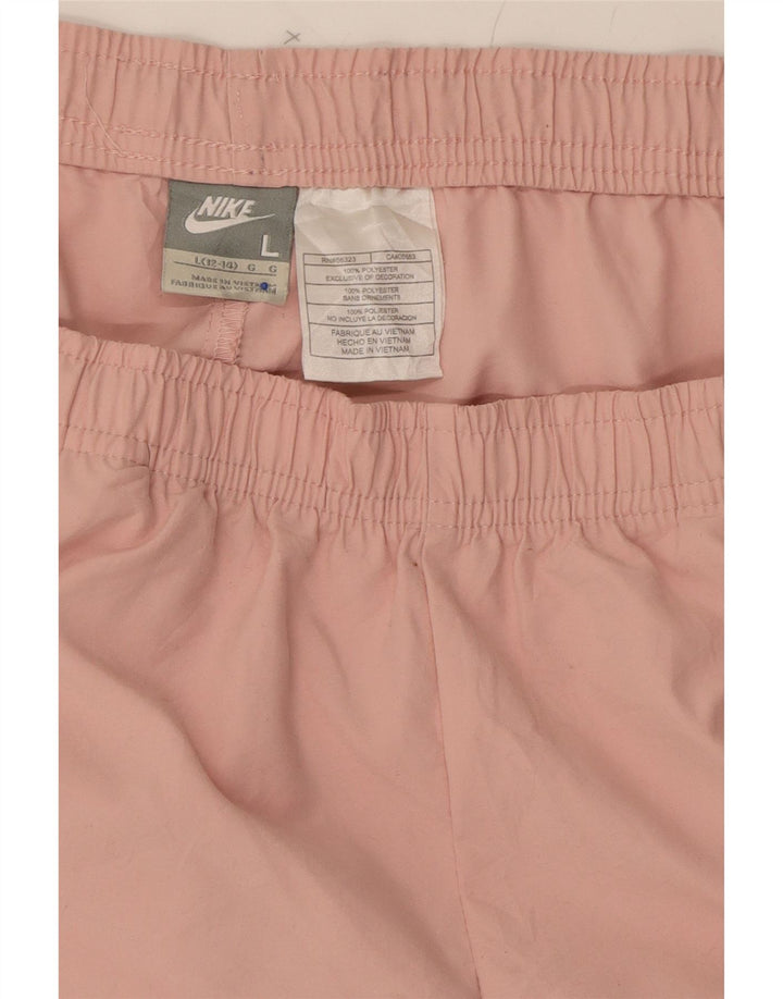 NIKE Womens Sport Shorts US 12/14 Large  Pink Polyester Vintage Nike and Second-Hand Nike from Messina Hembry 