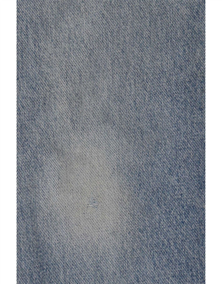 Vintage mujer cónico jeans medio W28 L29 algodón azul