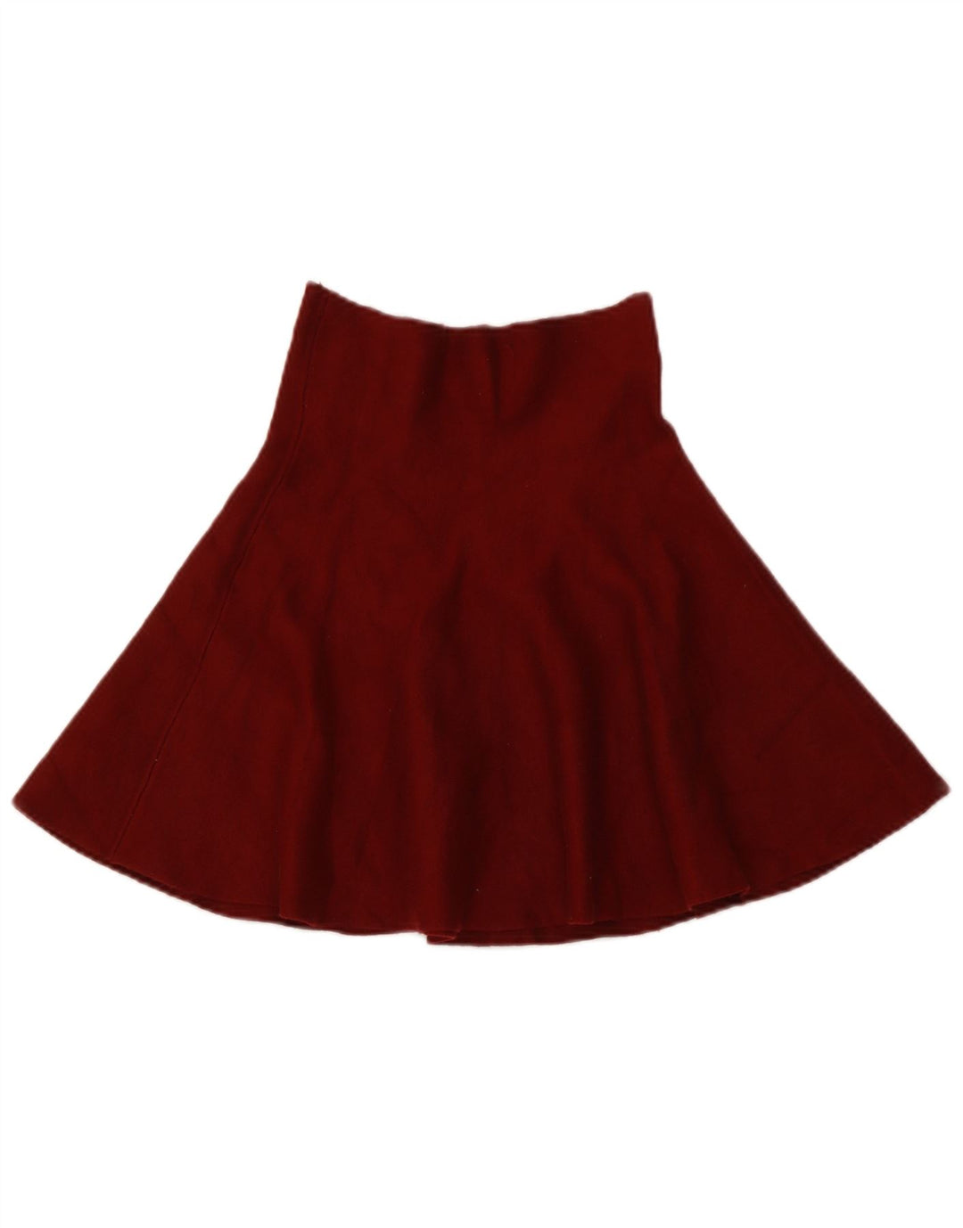 Zara Mujer Falda Acampanada De Punto Pequeña W26 Borgoña
