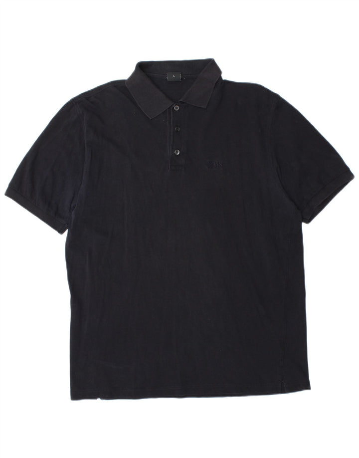 Polo Hugo Boss Hombre Grande Azul Marino Algodón