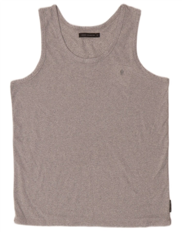 Camiseta sin mangas para hombre French Connection XL Poliéster gris
