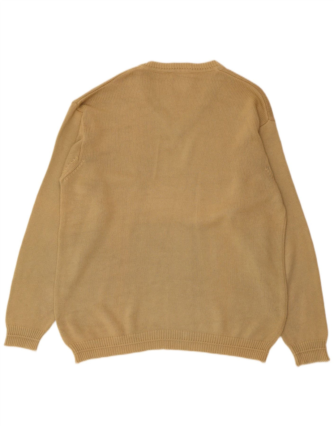 Avirex - Jersey con cuello en V para hombre, talla grande, algodón beige
