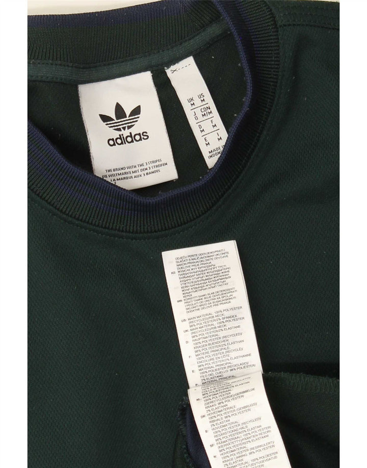 Adidas Hombre Camiseta Top Verde Medio Poliéster