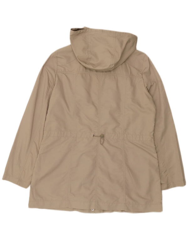 Conte of Florence Chaqueta utilitaria con capucha para mujer UK 44 Grande Poliéster beige