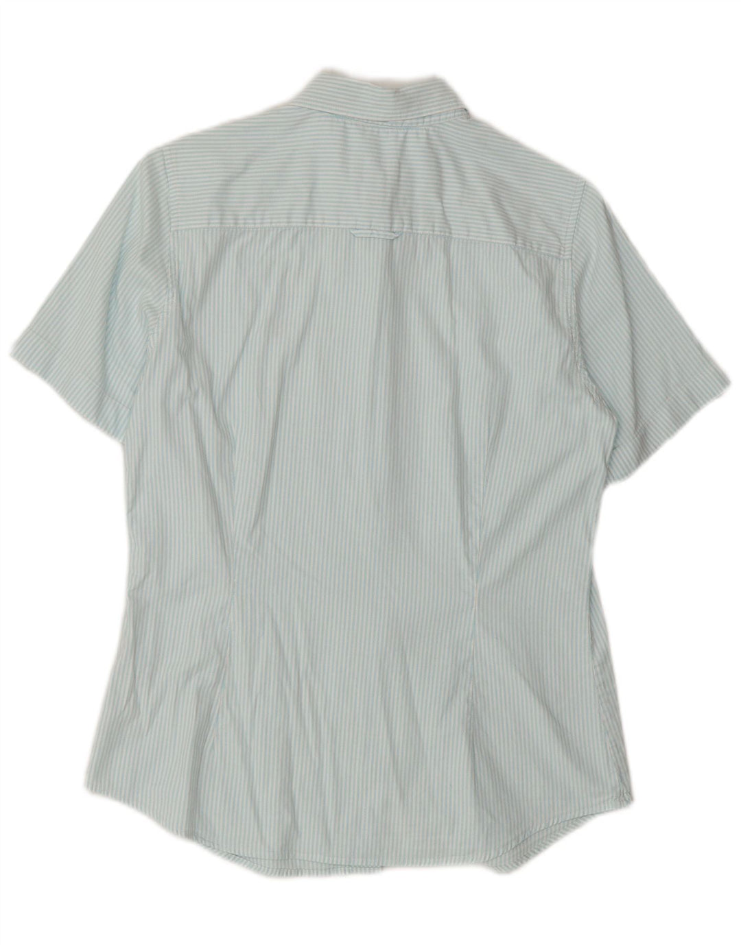 GANT Camisa de manga corta para mujer UK 40 Algodón a rayas azul medio