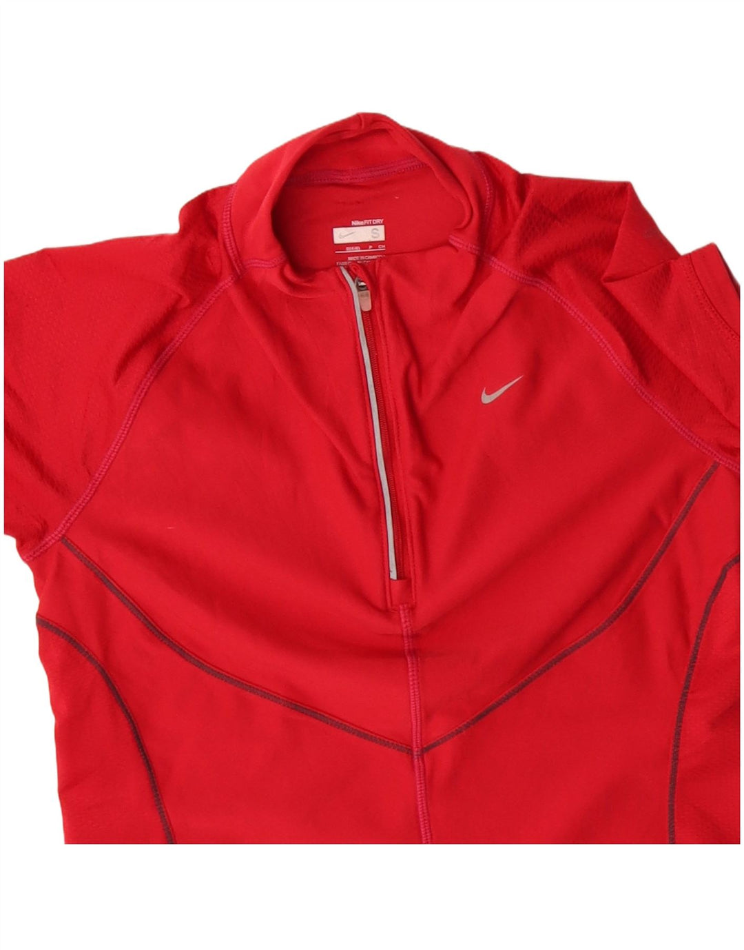 Nike Fit Dry - Chándal de manga corta para mujer, talla S, color rojo