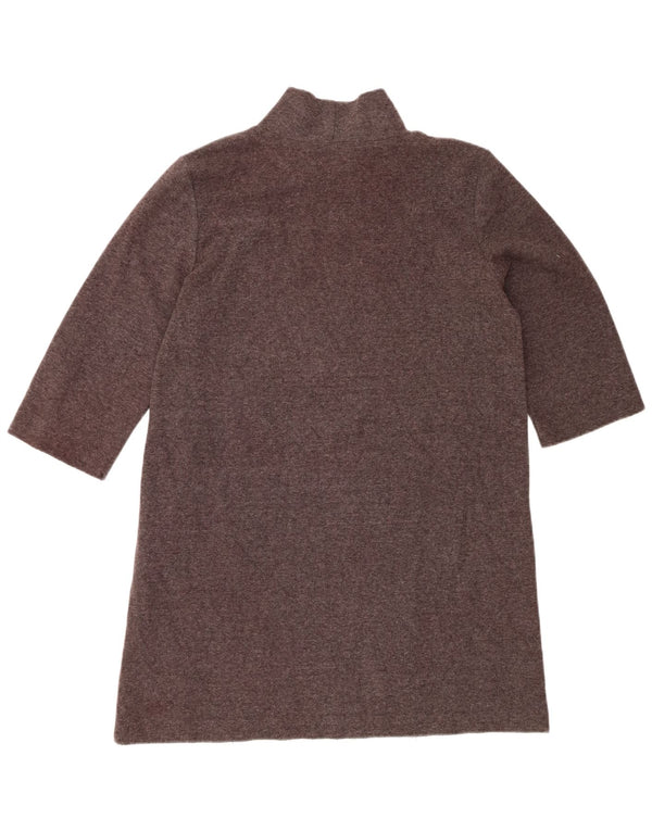 Zara Vestido tipo jersey de manga 3/4 para mujer UK 46 Grande Poliéster marrón