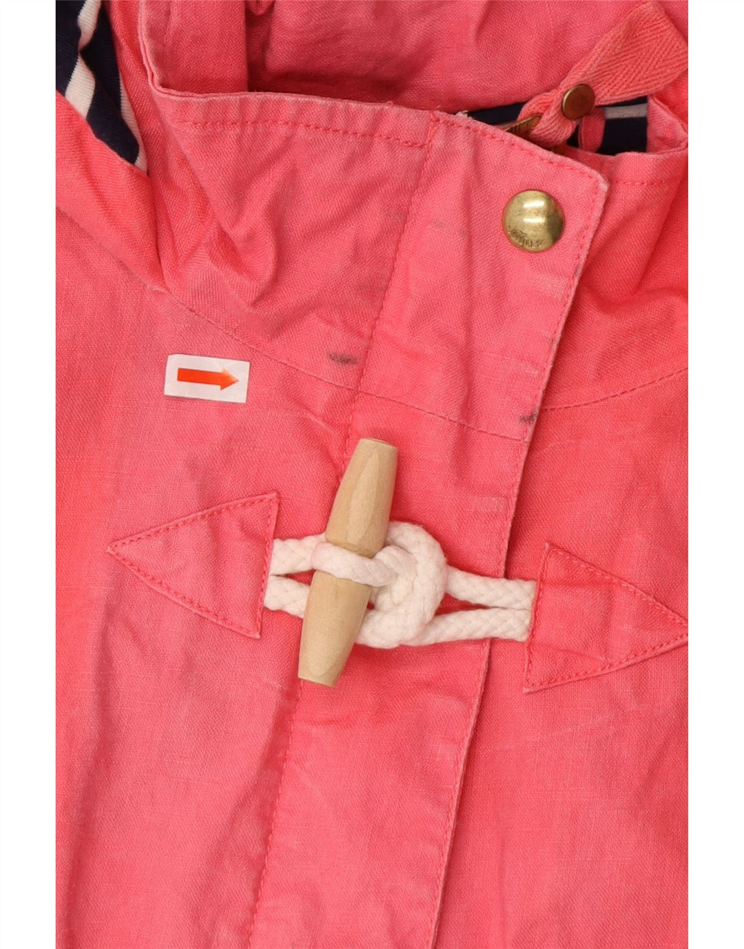 JOULES Chubasquero con capucha para mujer UK 40 Medium Pink Linen