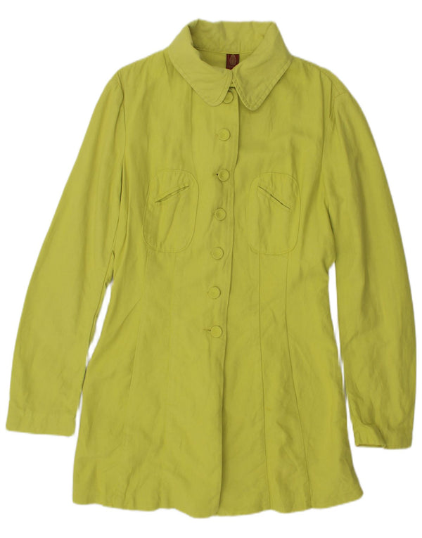 Vintage mujer abrigo Reino Unido 14 verde grande