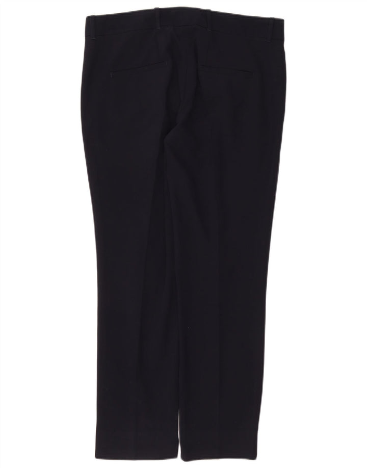 Zara Mujer Pantalón Traje Slim Medium W28 L26 Azul Marino Poliéster