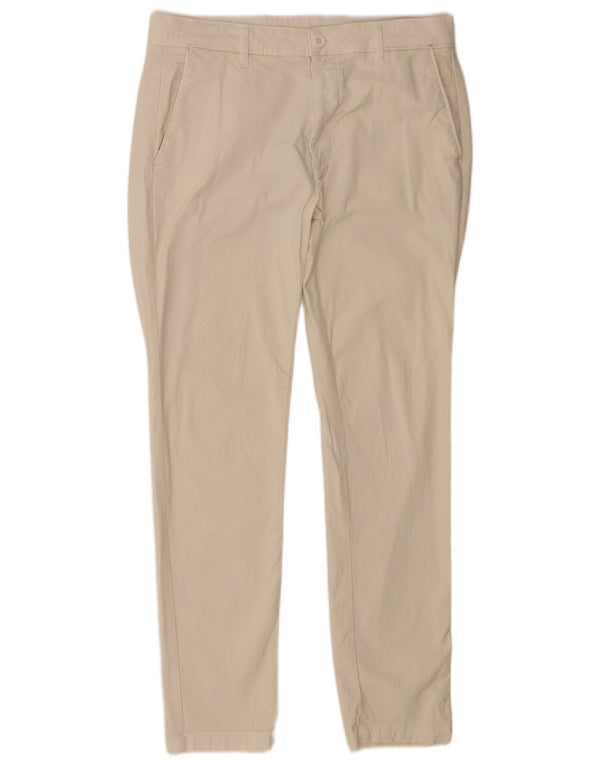 Zara Mens Slim Chino Pantalones EU 42 Large W32 L30 Algodón Beige